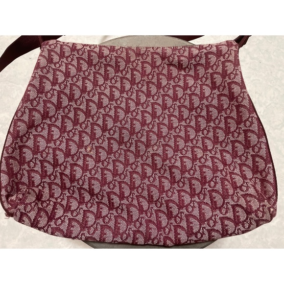 Christian Dior Burgundy Monogram Trotter Messenger Bag - Picture 3 of 16